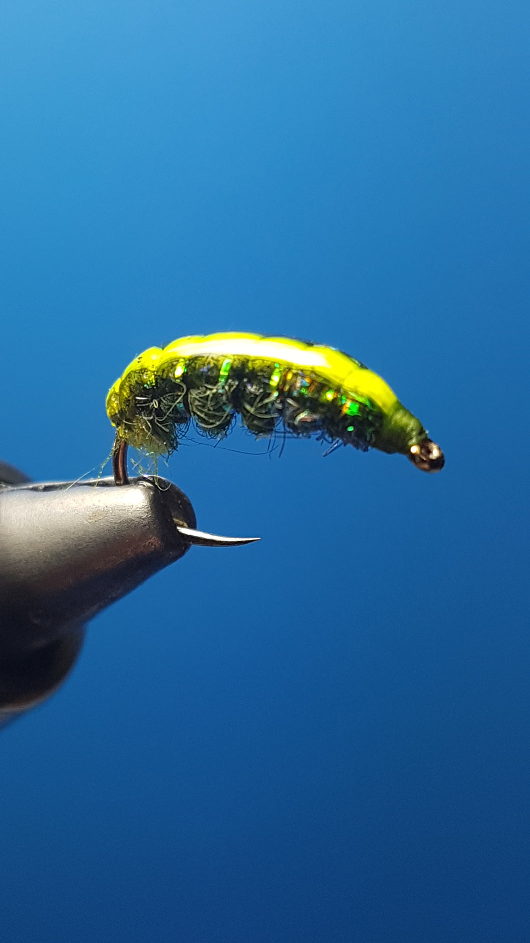 Olive Biot Backed Shrimp - As seen in the Trout Fisherman Mag