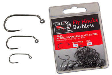 Fulling Mill Barbless Jig Hooks (Black Nickel) (5045)